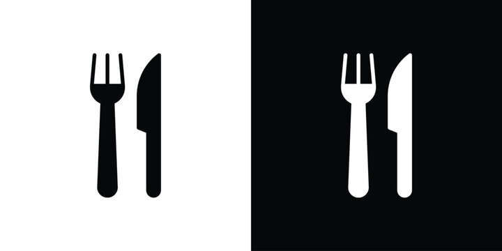 Fork and Knife icon minimal artwork bundle