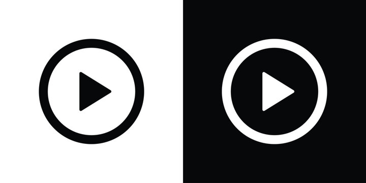 Play button icon minimal artwork bundle
