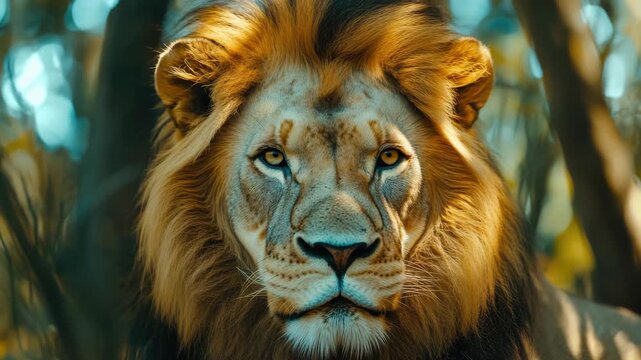 Majestic Lion Staring