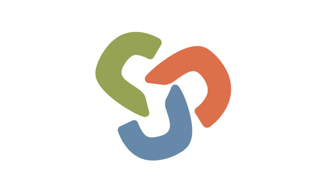 Colorful interlocking chain link logo symbol.
