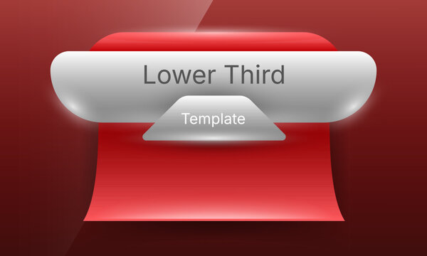 Red and silver lower third video graphic template