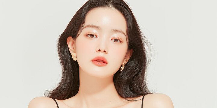 美容, 女性, スキンケア, 化粧品, ビューティー, 若い女性, 美肌, 日本人, アジア人, フェイシャル, メイク, 美容液, 保湿, クリーム, エイジングケア, 美容医療, エステ, 美容クリニック, 肌ケア, ナチュラルメイク, 透明感, ツヤ肌, モデル, 笑顔, ポートレート, クローズアップ, リラックス, 癒し, 健康的, 美白, コラーゲン, ヒアルロン酸, アンチエイジング