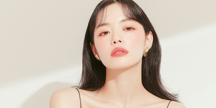 美容, 女性, スキンケア, 化粧品, ビューティー, 若い女性, 美肌, 日本人, アジア人, フェイシャル, メイク, 美容液, 保湿, クリーム, エイジングケア, 美容医療, エステ, 美容クリニック, 肌ケア, ナチュラルメイク, 透明感, ツヤ肌, モデル, 笑顔, ポートレート, クローズアップ, リラックス, 癒し, 健康的, 美白, コラーゲン, ヒアルロン酸, アンチエイジング