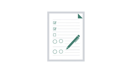 Naklejka premium Green pen on notepad paper sheet.