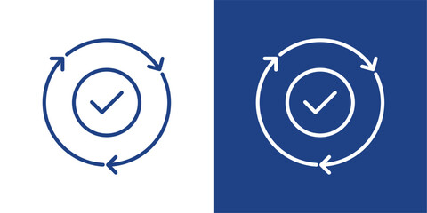 Naklejka premium Consistency Blue And White Icon Style Collection