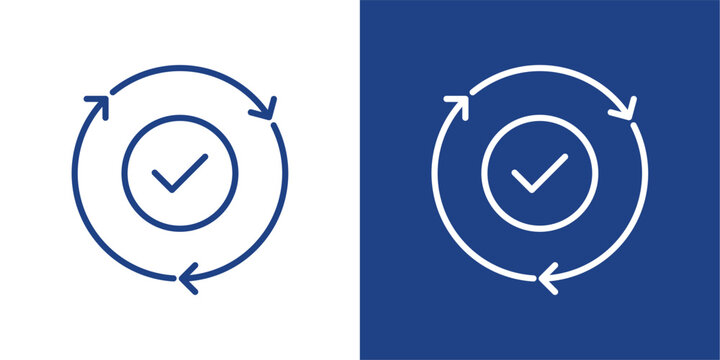 Consistency Blue And White Icon Style Collection