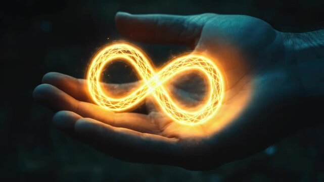 Mystical Hand Holds Glowing Amulet