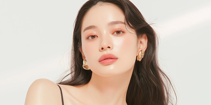 美容, 女性, スキンケア, 化粧品, ビューティー, 若い女性, 美肌, 日本人, アジア人, フェイシャル, メイク, 美容液, 保湿, クリーム, エイジングケア, 美容医療, エステ, 美容クリニック, 肌ケア, ナチュラルメイク, 透明感, ツヤ肌, モデル, 笑顔, ポートレート, クローズアップ, リラックス, 癒し, 健康的, 美白, コラーゲン, ヒアルロン酸, アンチエイジング