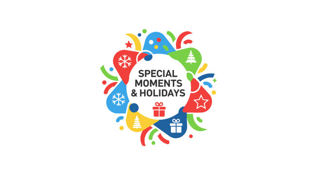 Holiday Special Moments Logo Design.