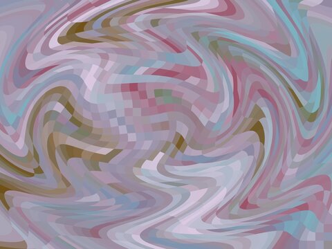A pink, blue, grey, and brown swirly pixelated wallpaper background texture