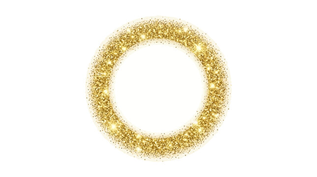 Golden Glitter Circle Decoration Ornament.