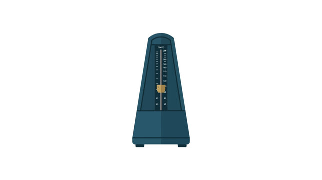 Classic mechanical metronome vector illustration for music tempo control