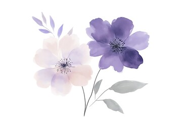 Obraz premium Delicate watercolor floral arrangement