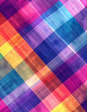 A colorful abstract image with intersecting diagonal lines