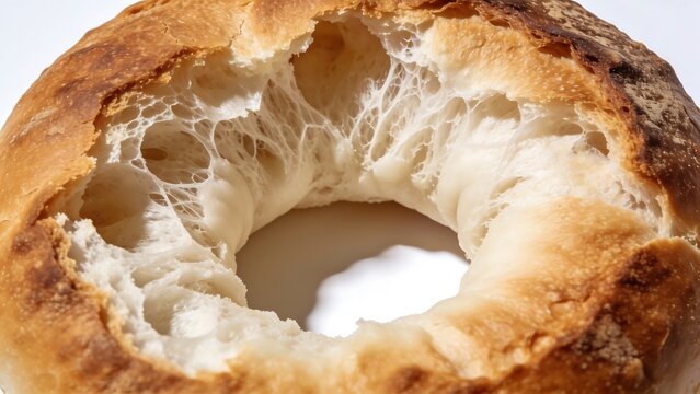 Torn Sourdough Bread with Airy Crumb Texture