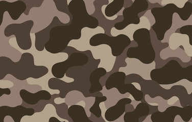 Ilustração de camuflagem do exército na cor marrom.  © Cristian