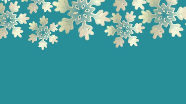 Snowflake pattern on teal 4K