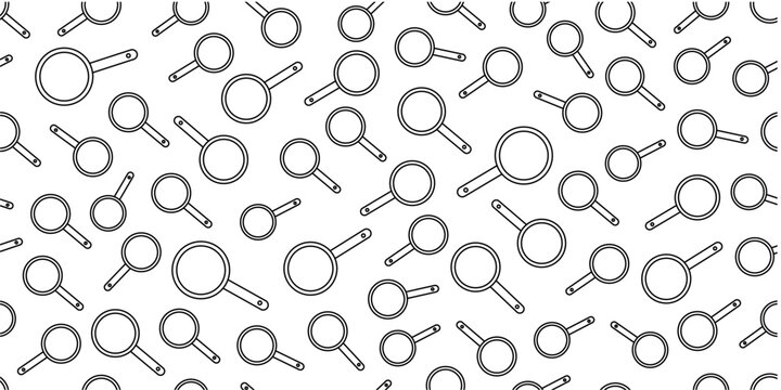 Loupe seamless pattern background. Seamless magnifying glass pattern. Magnifying glass doodle pattern background.	
