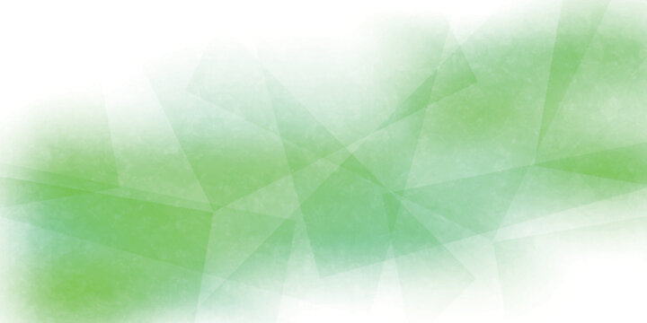 Abstract geometric green watercolor texture background
