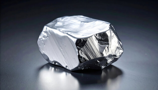 Closeup of a shiny metallic foil wrapped object on dark background