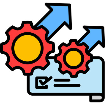 Outcome Planning lineal color icon