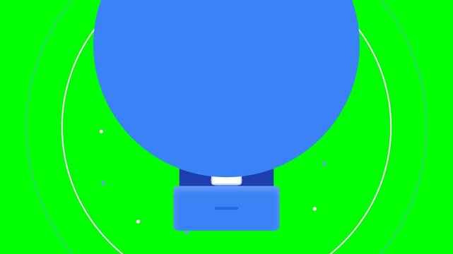 Generic Cloud Storage and Data Sync Animation with File Folder on Green Screen