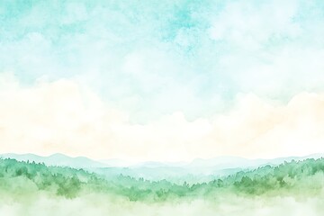 Fototapeta premium Serene mountain landscape with cloudy sky