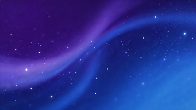 Starry sky with colorful nebula