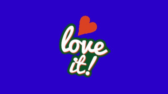 Romantic Love Hearts Blue Screen Animation
