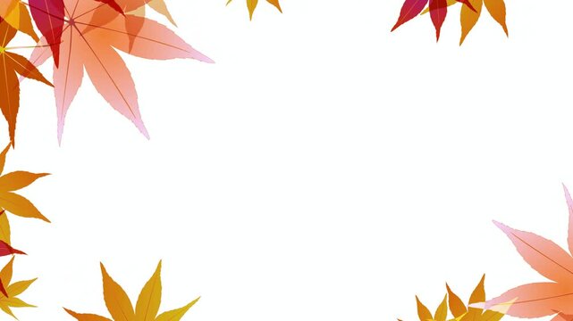 Autumn Maple Leaf Border Frame 4K