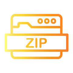 zip file Line Gradient Icon © darwin