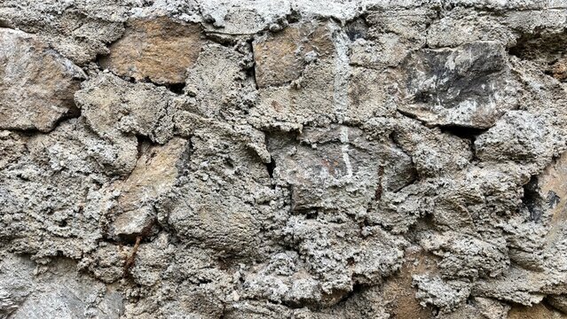 Rustic Textured Stone Wall with Rough Surface and Natural Nuances