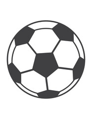 Fototapeta premium Black and white soccer ball icon 