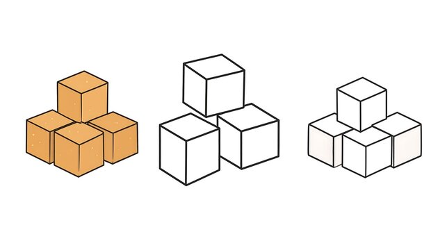 Three dimensional geometric shapes in wireframe style.
