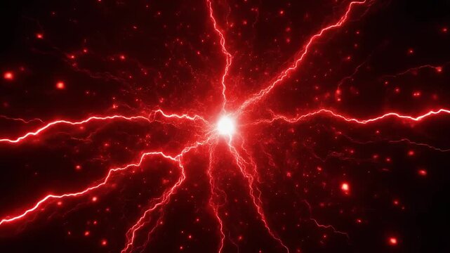 Electricity discharge in dark background.