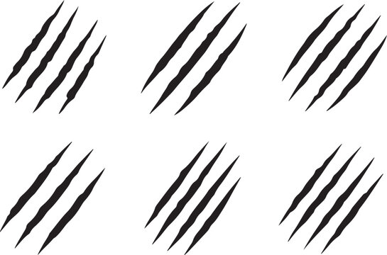 scratch marks Black silhouette. ripped marks pack, monster scratch icons, black claw doodle, claw marks vector, animal scratch doodle, damage scratch outline, scar scratch symbols, cartoon claw rips,