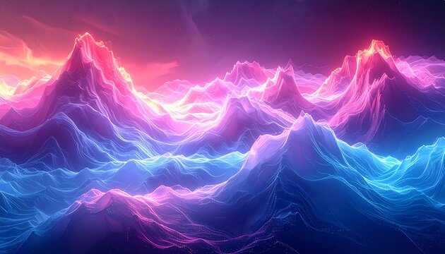 Vibrant abstract digital art of cosmic cloud formations.