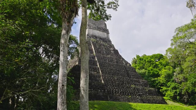 Temple of the Great Jaguar with stone window apertures, Tikal