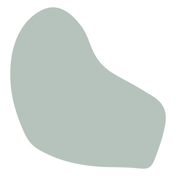 Green abstract png shape sticker, geometric design