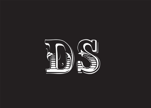 DS Letter Logo, DS Monogram Logo, Minimal Initials Vector Design