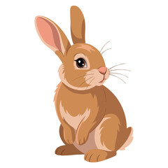 Fototapeta premium Beautiful cute rabbit vector illustration isolated on white background eps10 perfect for wildlife graphics and animal themed projects