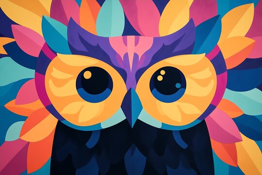 Vibrant owl eyes