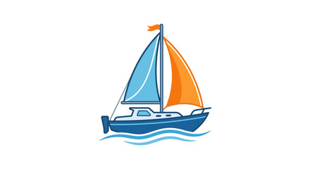 Fototapeta premium Sailboat Icon Vector Illustration