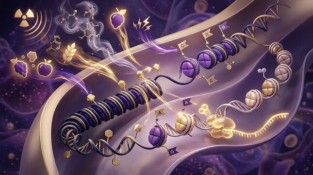 Epigenetic modifications and dna structure influenced by environment