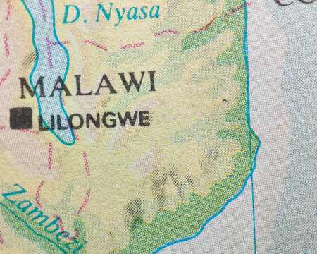 Map of Republic of Malawi and the capital city, Lilongwe