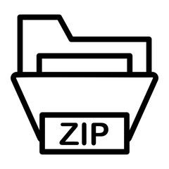 zip file Line Icon © darwin