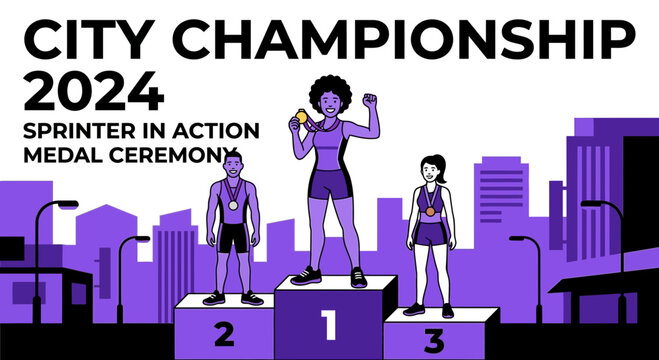 City Championship 2024 Sprinters Medal Ceremony Celebration Victory