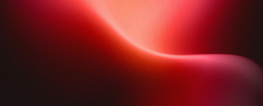 Red Black Organic Curve Glow Gradient Background for Passion Brand and Emotional Design. have grain texture effect