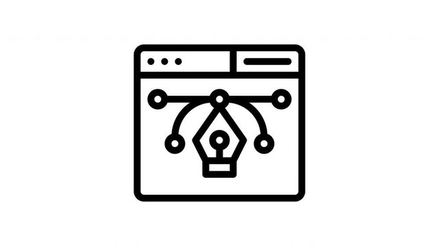 pen tool minimalist stroke animation
