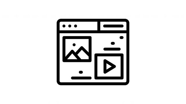 web design minimalist stroke animation